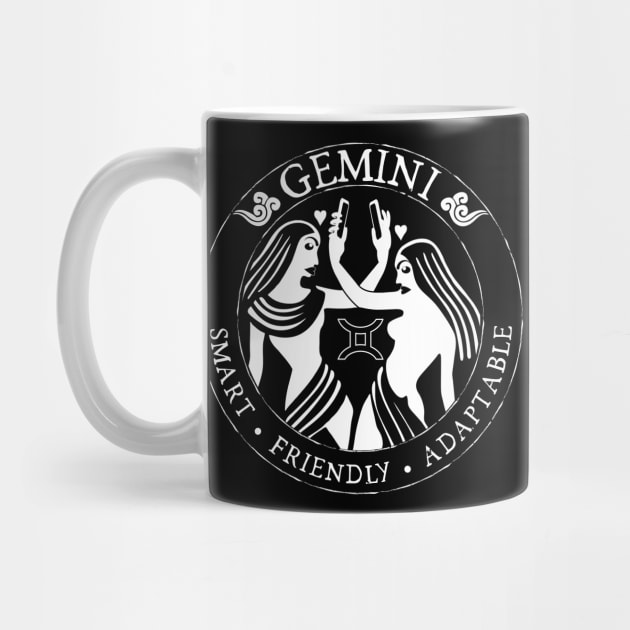 Gemini Zodiac Birthday Star Sign Zodiac Gift by atomguy